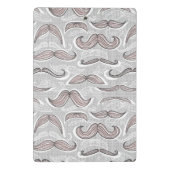 Trendy Mustache Pattern Mini Klembord (Achterkant)