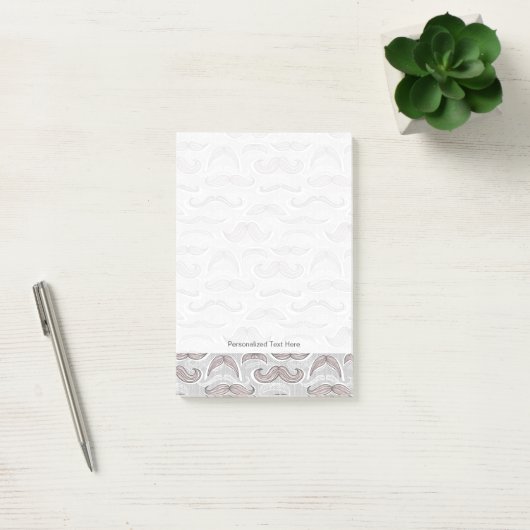 Trendy Mustache Pattern Post-it® Notes (Kantoor)