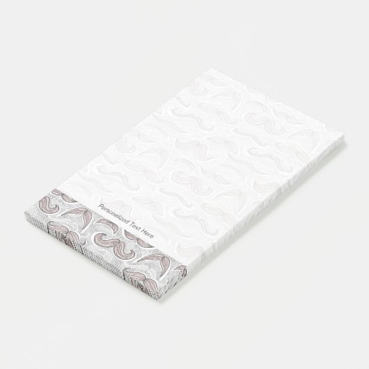 Trendy Mustache Pattern Post-it® Notes (Schuin)