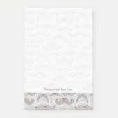 Trendy Mustache Pattern Post-it® Notes (Voorkant)