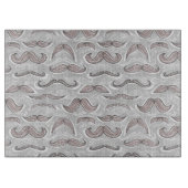 Trendy Mustache Pattern Snijplank (Voorkant)