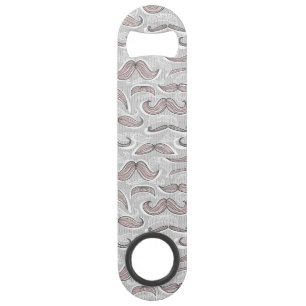Trendy Mustache Pattern Speed Flessenopener
