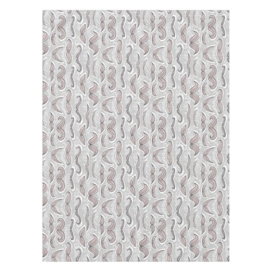 Trendy Mustache Pattern Tafelkleed (Voorkant)
