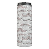 Trendy Mustache Pattern Thermosbeker (Achterkant)