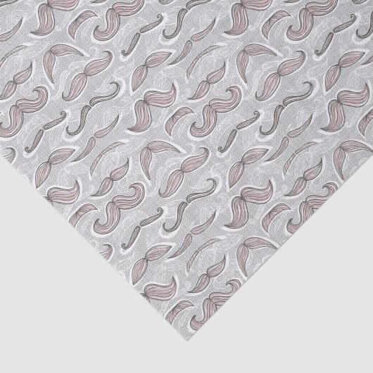 Trendy Mustache Pattern Tissuepapier (Detail)