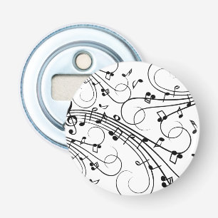 Trendy Muziekontwerp Button Flesopener