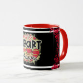 Trendy My Heart Valentines Day Mug (Devant droit)