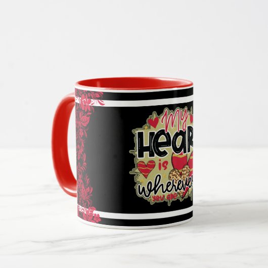 Trendy My Heart Valentines Day Mug (Devant gauche)