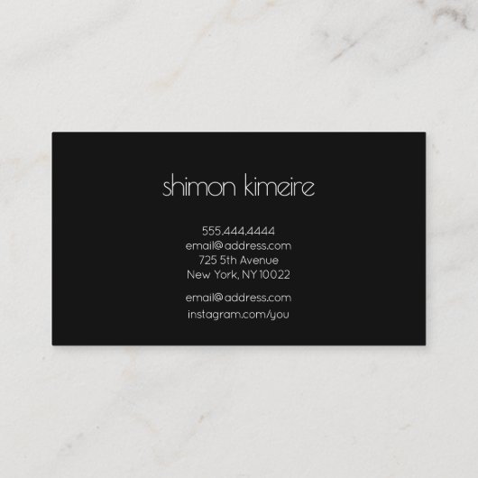 Trendy nagelkunst Gesmolten goud Visitekaartje (Achterkant)