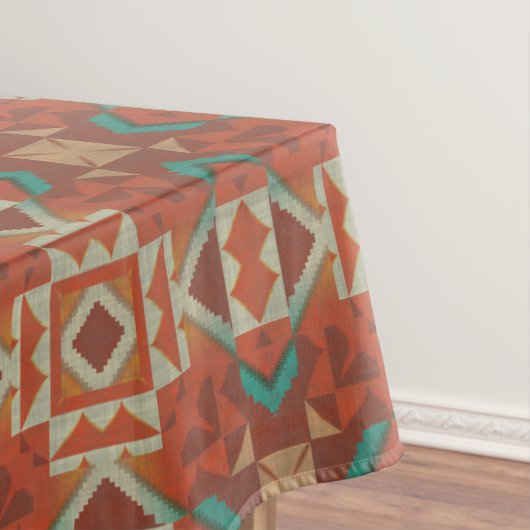 Trendy Native American Tribe Mosaic Pattern Tafelkleed (Voorbeeld)