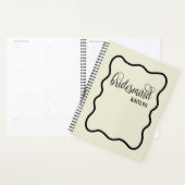 Trendy natuurlijke en zwarte retro bruidsmeisje planner (Display)