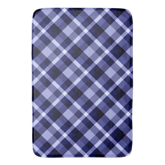 Trendy Navy Blue Pset Pattern Large Bath Mat (Voorkant Verticaal)