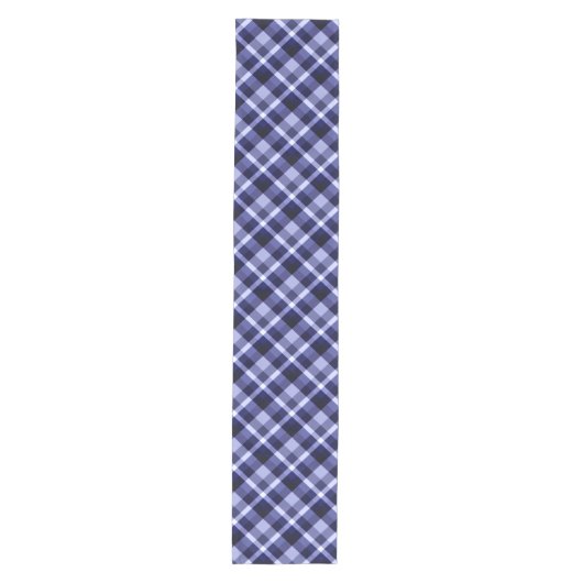 Trendy Navy Blue Pset Pattern Medium Table Runner Medium Tafelloper (Voorkant)