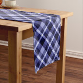 Trendy Navy Blue Pset Pattern Medium Table Runner Medium Tafelloper (Voorbeeld)