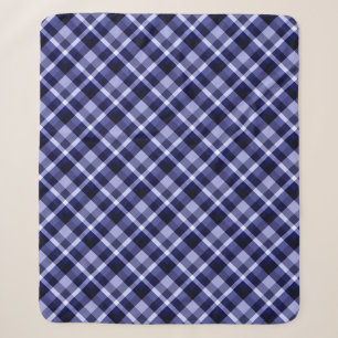 Trendy Navy Blue Pset Print Medium Sherpa Blanket Deken