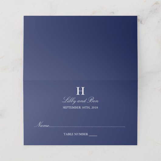 Trendy Navy & White Wedding (Buitenkant ongevouwen)