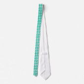 Trendy Necktie, Emerald Green Dogstooth Check Stropdas (Achterkant)