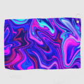Trendy neon blauw roze turquoise Abstract Golfhanddoek (Horizontaal)