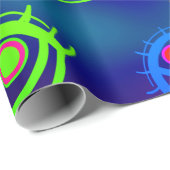 Trendy Neon Colorful Eyes Pattern Cadeaupapier (Rol Hoek)