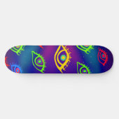 Trendy Neon Colorful Eyes Pattern Skateboard (Horizontaal)