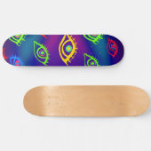 Trendy Neon Colorful Eyes Pattern Skateboard (Horizontaal)