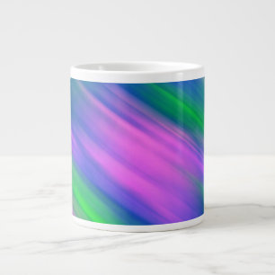 Trendy Neon Helder Blauw groen roze Abstract Extra Grote Beker