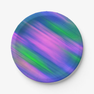 Trendy Neon Helder Blauw groen roze Abstract Papieren Bordje
