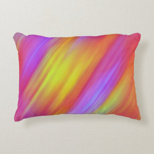 Trendy Neon Helder Rood Roze Geel Abstract Accent Kussen