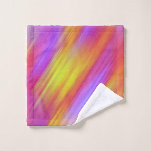 Trendy Neon Helder Rood Roze Geel Abstract Bad Handdoek (Wasdoekje)