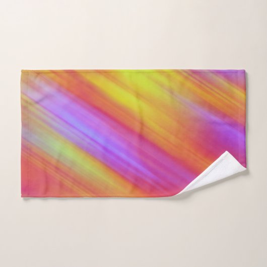 Trendy Neon Helder Rood Roze Geel Abstract Bad Handdoek (Handdoek)