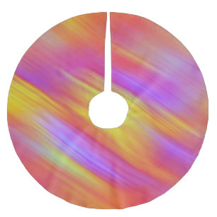 Trendy Neon Helder Rood Roze Geel Abstract Kerstboom Rok