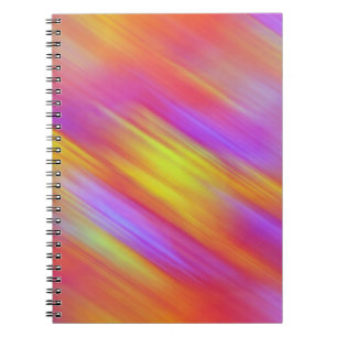 Trendy Neon Helder Rood Roze Geel Abstract Notitieboek