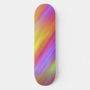 Trendy Neon Helder Rood Roze Geel Abstract Skateboard