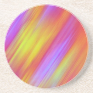 Trendy Neon Helder Rood Roze Geel Abstract Zandsteen Onderzetter