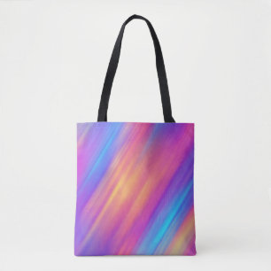 Trendy Neon Helderblauw Roze Geel Abstract Draagtas