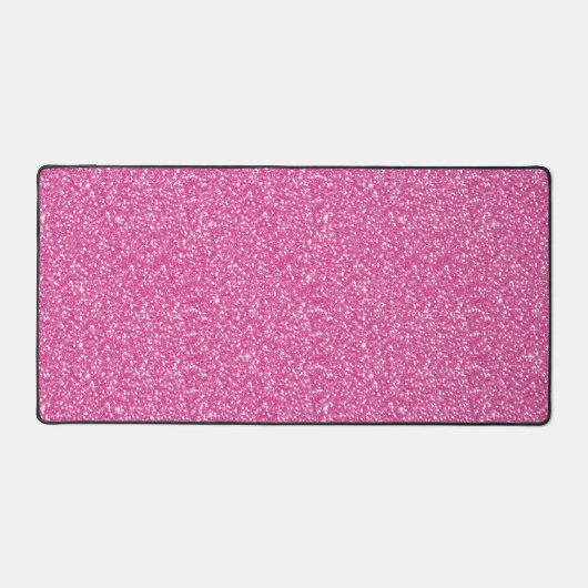 Trendy Neon Hot Pink Glitter Bureaumat (Voorkant)