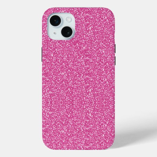 Trendy Neon Hot Pink Glitter Case-Mate iPhone Case (Achterkant)