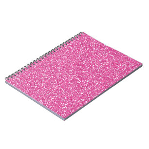 Trendy Neon Hot Pink Glitter Notitieboek