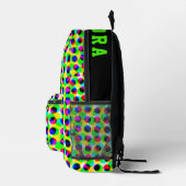 Trendy Neon Kleurrijke Geometrische Cirkellichten Bedrukte Rugzak (Rechts)