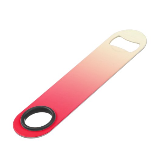 Trendy Neon Red tot witte ombre gradiënt Speed Flessenopener (Voorkant Gekanteld)