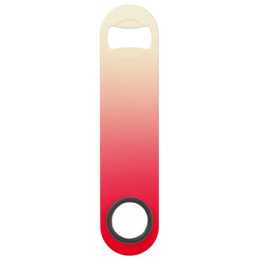 Trendy Neon Red tot witte ombre gradiënt Speed Flessenopener (Voorkant)