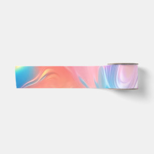 Trendy neon roze blauw geel abstracte golven lint