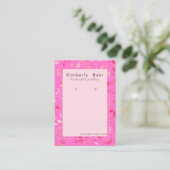 Trendy Neon Roze Terrazzo Oorbel Display Visitekaartje (Staand voorkant)