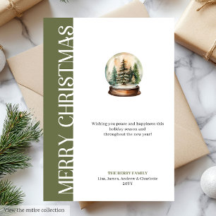Trendy Neutrale Kerstbal Groet Template Feestdagenkaart