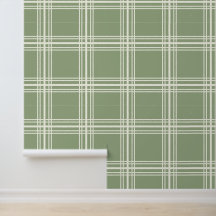 Trendy Neutrale Sage Groene Ivoor Witte Rasterlijn