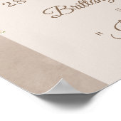 Trendy neutrale wilde bloemen boho arch countdown poster (Hoek)