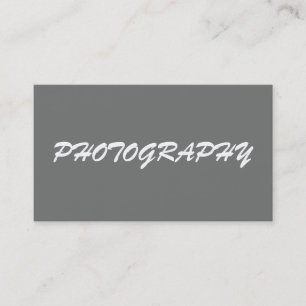 Trendy Nickel Gray Photograaf Handschrift Script Visitekaartje