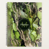 Trendy nommé Abstrait Green Black Gold (Devant)