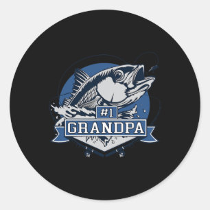 Trendy Nummer 1 Opa Vislogo Ronde Sticker