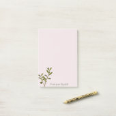 Trendy Olijftak - Gepersonaliseerd Post-it® Notes (Op bureau)
